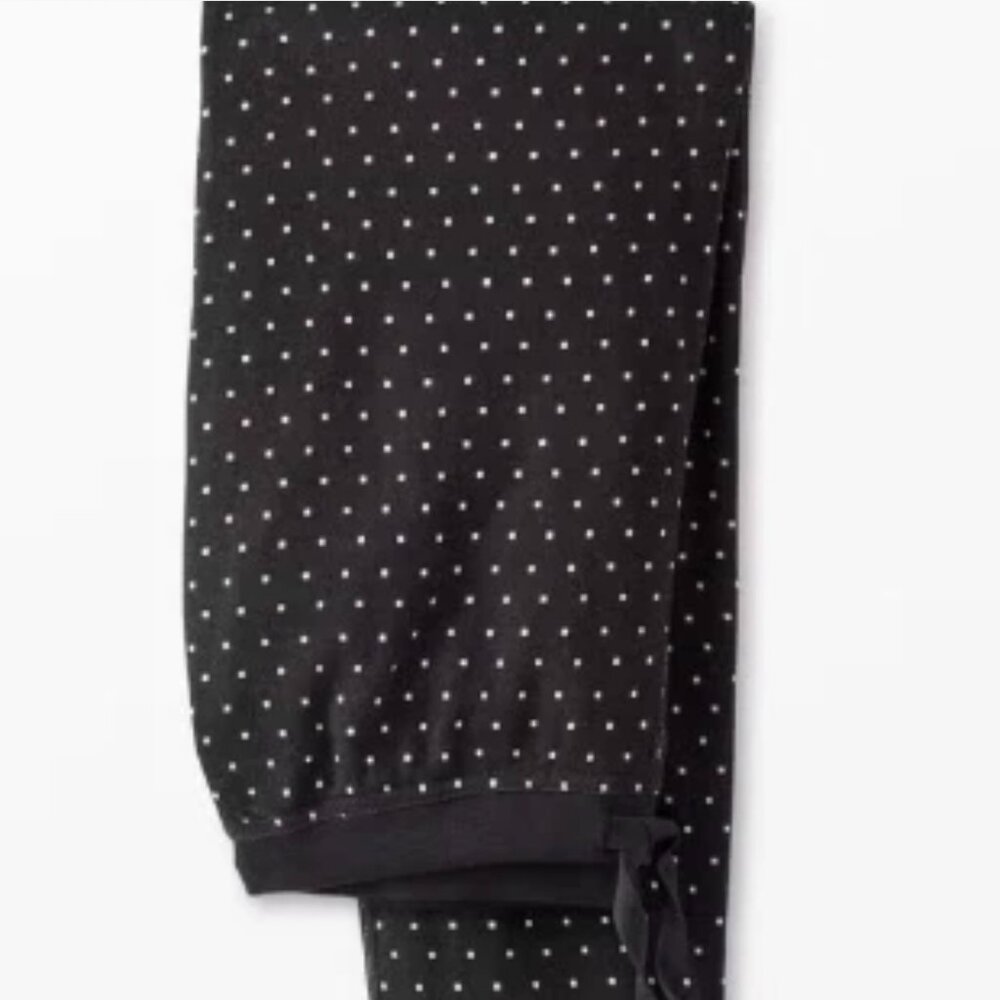 Hanna Andersson Fair Isle Black White Long John PJ Pajama Pants Women's XL